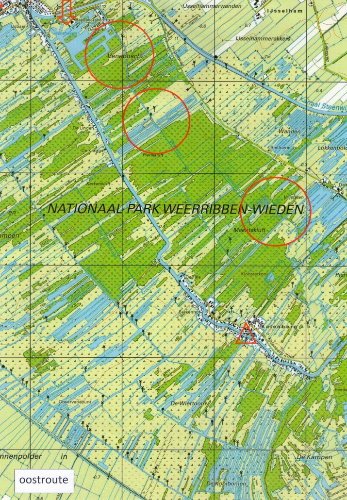 kaart oostroute otterjacht 2019