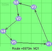 Route >6970m  M21